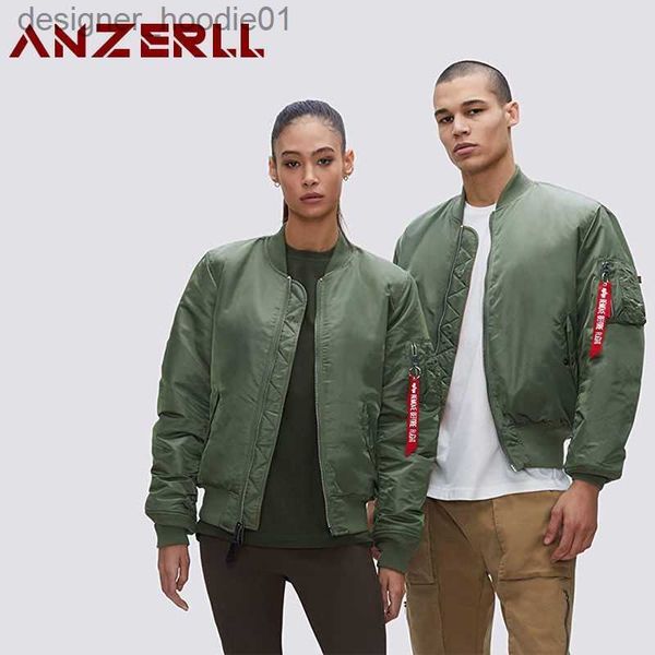 Jaquetas femininas Força Aérea dos EUA Retro ma-1 Bomber Jacket Exército Verde Fino Uniforme de Beisebol Pão Uniforme Jaqueta Homens Na Moda Primavera Outono SLDT L230916