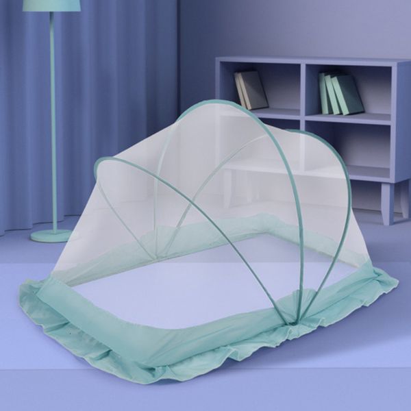 Berço rede mosquiteiro criptografado crianças yurt instalação gratuita portátil dobrável berços tenda berço cama almofada de dormir 230927