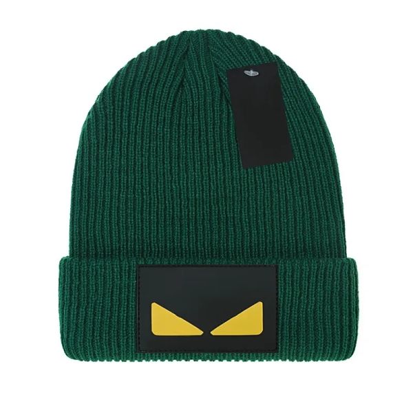 2023 chapéu de malha gorro boné dois olhos padrão designer crânio bonés estilo casual para homem mulher chapéus de inverno 16 cores a5