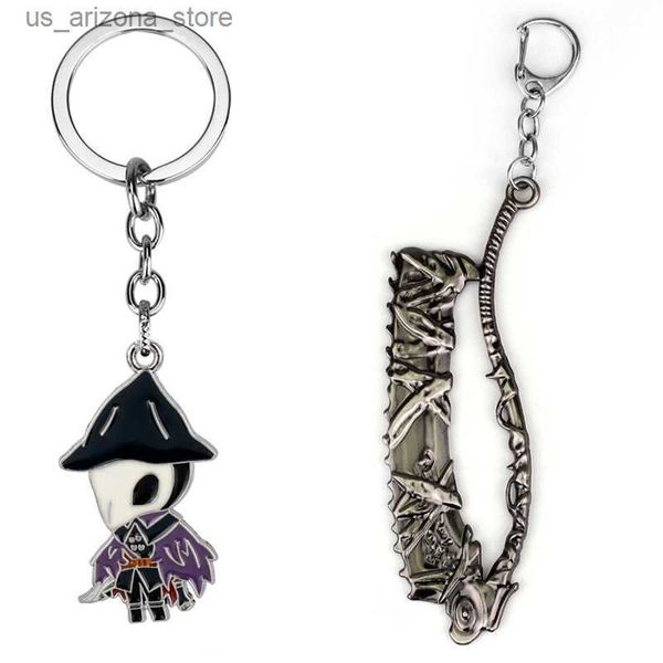 Chaveiros Lanyards Jogo Bloodborne Saw Hunter Badge Chaveiros Dark Souls 3 Figura Chaveiros Sun Sollar Fire Keeper Knight Chaveiro Porta-chaves Q230918