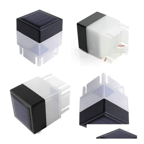 Outro jardim doméstico 2x2 polegadas Solar Post Cap Light Square Pilar para Ferro Forjado Esgrima Front Yard Backyards Portão Landsca Drop Dhgzk