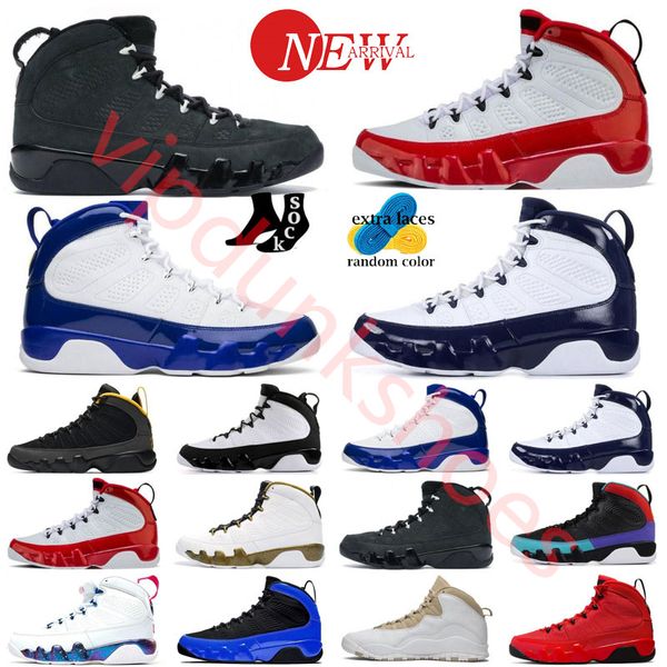 Fire Red 9 9s Basketball 10 Schuhe Jumpman 10 University Blue Olive Barons Particle Grey Bred Patent Space Jam Countdown Pack Dark Anthracite Trainer Sneakers Herren