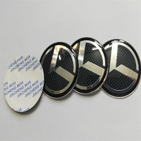 3D schwarzer Carbon-K-Abzeichen-Emblem-Aufkleber, 7-teiliges Set, passend für KIA New Forte YD K3 2014–2015, Auto-Emblems205d