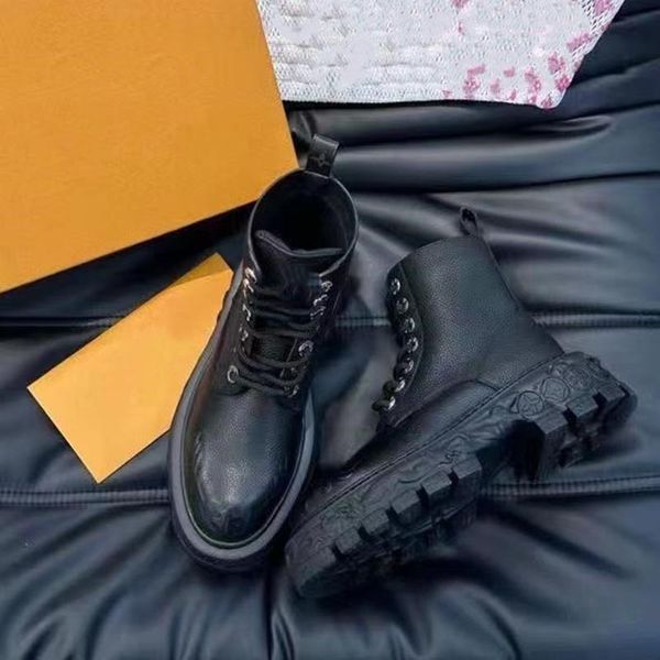 En kaliteli gündelik ayakkabılar barok ranger botları Chelsea boot erkek ayak bileği önyükleme tasarımcıları erkek ayakkabı taneli buzağı deri tıknaz kauçuk açık savaş botları düz 02