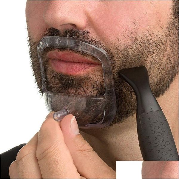 Lame di rasoio 5 pezzi / set Strumenti per lo styling della barba per uomo Moda Pizzetto Sha Template Rasatura Cura del viso Strumento di modellazione Regalo Marito Drop Deli Dhqts