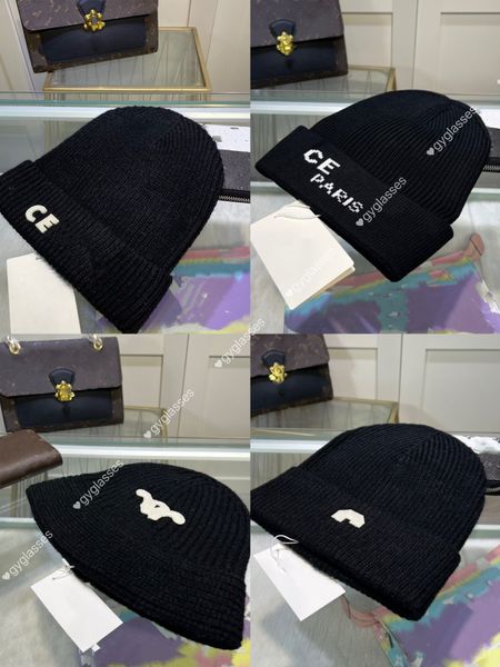 Tasarımcı Beanie Şapkalar Erkek Şapkalar Kadın Örme Beanie Cap Sonbahar/Kış Açık Sıcak Moda Trendi Şapkalar Siyah ve Beyaz Beanie Şapkalar