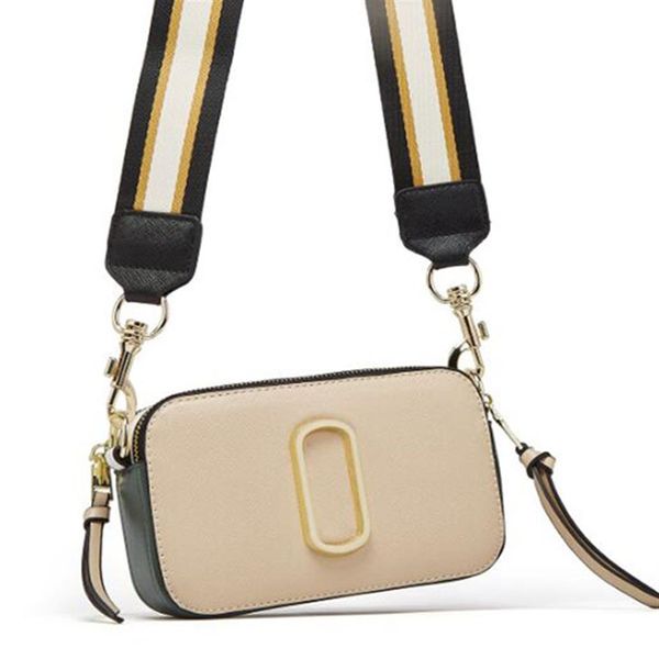 Розничные сумки через плечо Кошельки marc сумки Дизайнерские сумки Женские простые широкие плечевые ремни m Соответствие цвета маленькому квадрату j Crossbo2172