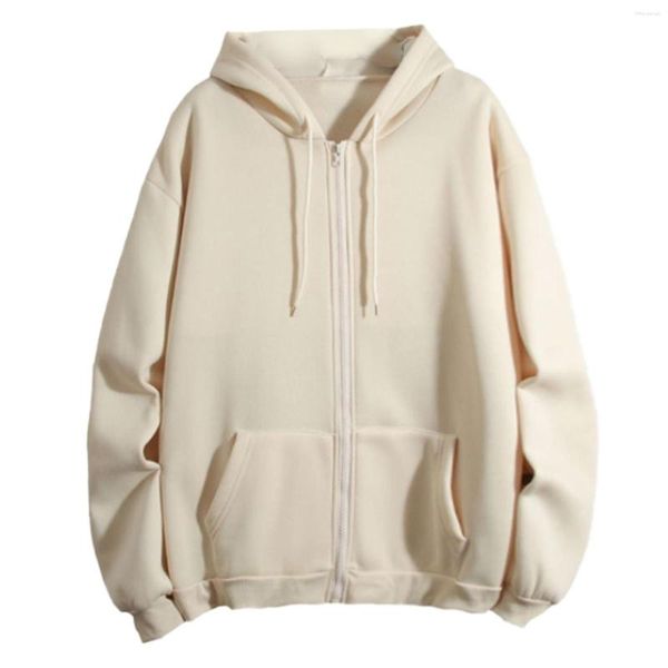 Felpe con cappuccio da donna Europa e Stati Uniti Felpa con cappuccio ampia Felpa da donna Casual con zip lunga Tunica da donna