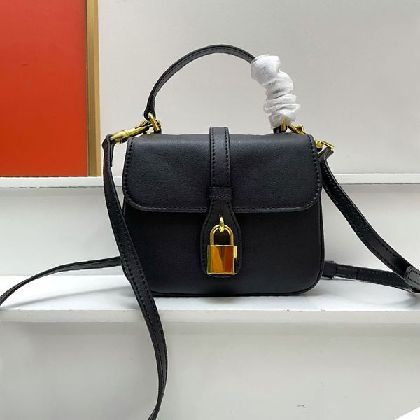 Damenmode-Handtasche 23er Jahre Designer-Taschen schwarze Umhängetasche Rindsleder-Umhängetasche Luxus-Geldbörse Hochwertige Umhängetasche Mini-Verschlusstasche Mädchen-Einkaufstasche Geldbörse