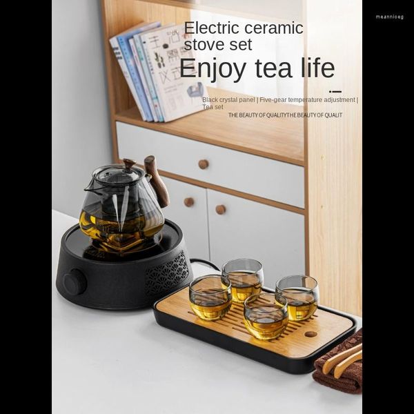 TeAware Setleri Çay Seti Ev için Küçük Salon Modern Basit Tepsi Yüksek Dereceli Kabarcık Topu Elektrik