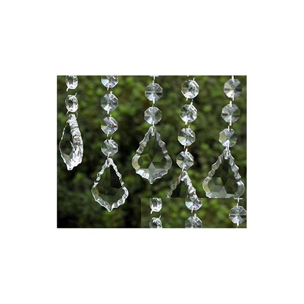 Decorações de Natal Clear Acrílico Cristal Pingentes Pendurado Bead Drape Garland Painel de Parede Decoração de Casamento Borla Sn Árvore DIY Party Dr Dhjtl