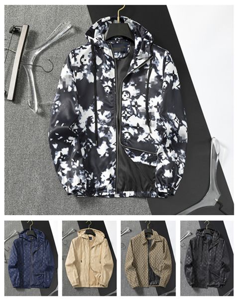 Дизайнерская мужская куртка в клетку в классическом стиле Мужская куртка с капюшоном Мужская модная тенденция Открытый повседневный плащ Весенне-летнее пальто M-3XL-P2