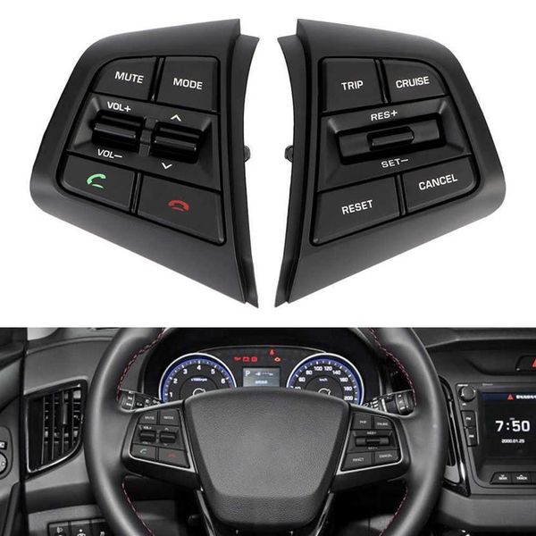 Pulsanti per auto con volante Cruise Controllo Dispositivo Pulsante Volume remoto con cavi per Hyundai IX25 Creta 1 6L Bluetooth Switches239o