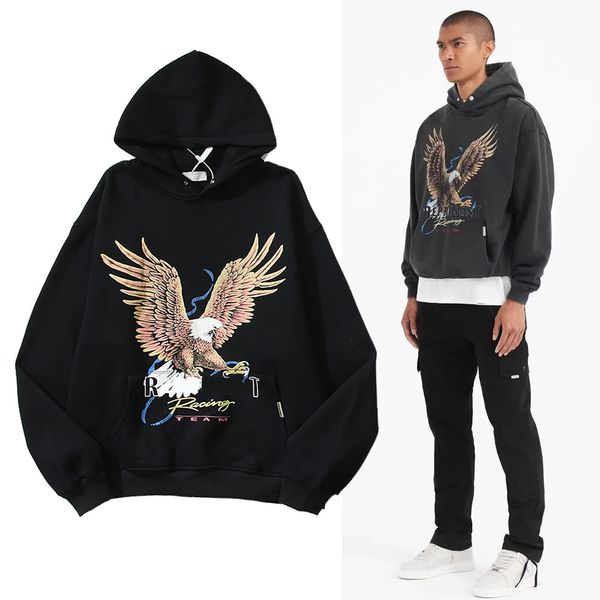 Winged Eagle Print Mens Designer Sweats à capuche Sweat-shirt Poche Reprreesent Sweat à capuche 2023 Automne et hiver High Street Casual Loose Couple Pull à capuche surdimensionné M-2XL