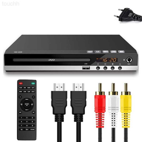 DVD VCD-плеер DVD-плеер для телевизора с HDMI-совместимым AV-выходом Домашний SVCD-плеер без ограничений по регионам CD-RW-плеер для домашней стереосистемы L230916