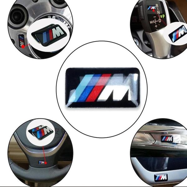 Car styling Serie M power Logo Adesivo Distintivo dell'emblema Chrom 1 3 4 5 6 7 E Z X M3 M5 M6 Mline per BMW M227W