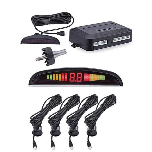 Sensor de estacionamento LED de carro Parktronic Display 4Sensors Reverse Backup Monitor System267W