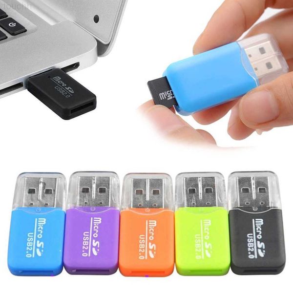 Считыватели карт памяти Mini USB 2.0 Micro SD TF Card Reader Адаптер для карт памяти USB2.0 Устройство чтения флеш-карт Высокоскоростное устройство для чтения карт ноутбуков L230916