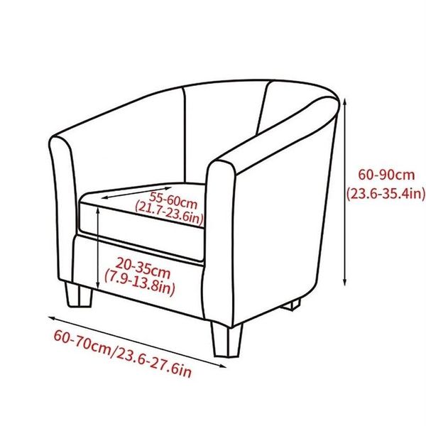 Coprisedia Copridivano con vasca in stile diviso Velluto elasticizzato Coffee Bar Club Soggiorno Mini divano Fodere con cuscino del sedile2561