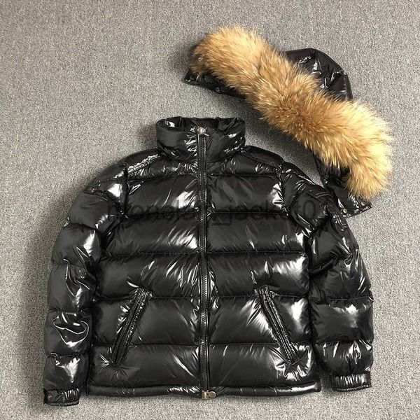 Erkekler Down Parkas Raccoon Kürk Matper Fermuarı Siyah Kış İngiliz Stil Erkekler Down Ceket Hood Klasik Koruyun Sıcak Kalın Parka Erkekler S-XXXL J230916