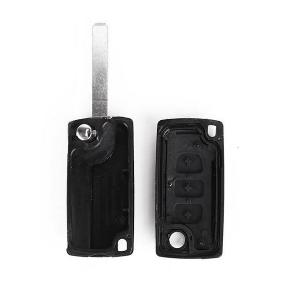 Auto Auf Lager Neue 3 Taste Fernsender Flip Folding Key Shell Fall Fob Für Peugeot 107 207 307 407 408 3BT292N