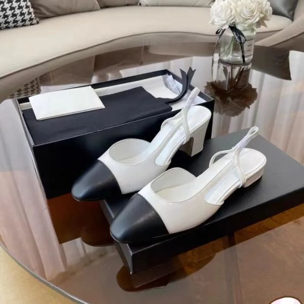 Новые красочные классические дизайнерские туфли Высококачественные женские свадебные модельные туфли на толстом каблуке Модные тапочки с круглой головкой 100% кожаные сандалии Офисная обувь