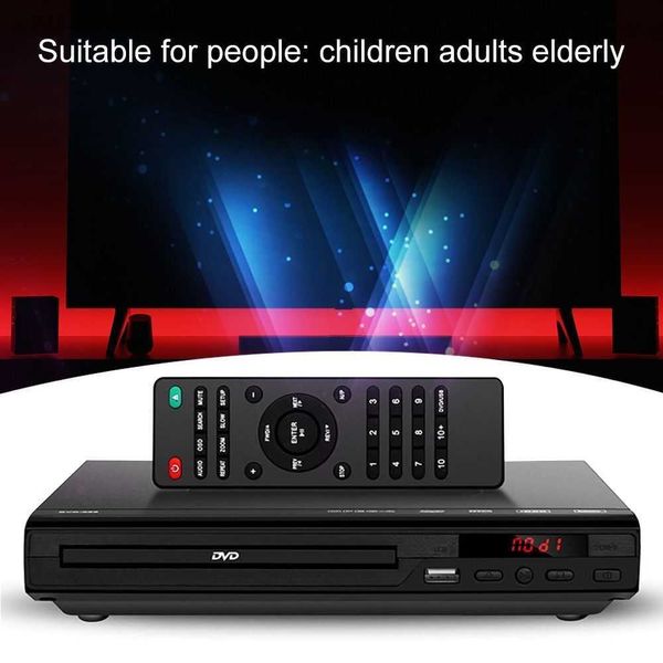 DVD VCD Player Suporte de alta qualidade VCD Home Digital TV DVD CD Player Video Disc Player DVD Players Disco Digital Multimídia USB Controle Remoto L230916