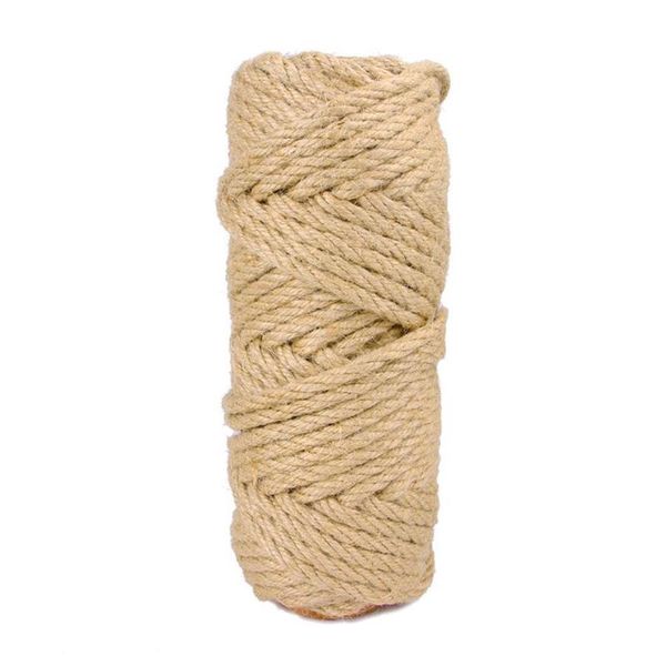 Brinquedos de gato 4 6mm 50m arranhando pós -árvore brinquedo de brinquedo natural corda de corda Ed Macrame string string diy artesanato artesanal decoração2718