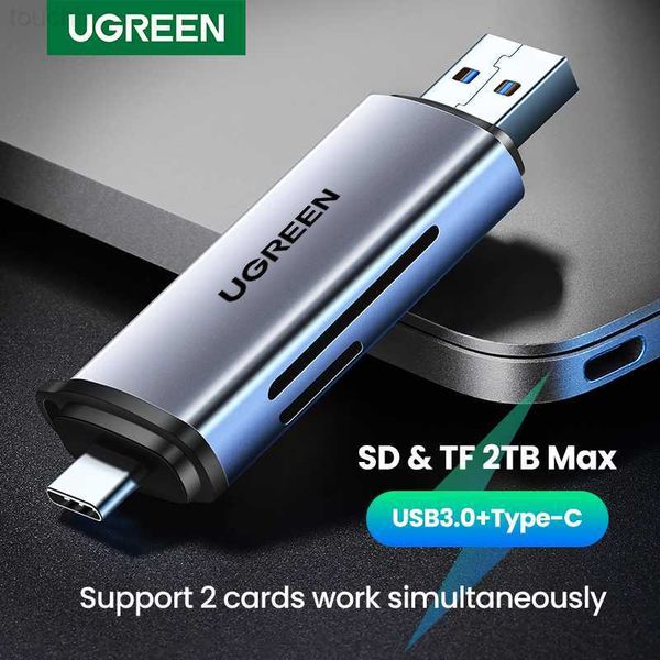 Speicherkartenleser UGREEN Kartenleser USB3.0 USB C zu SD MicroSD TF Thunderbolt 3 für PC Laptop Zubehör Smart Memory Kartenleser SD Kartenadapter L230916