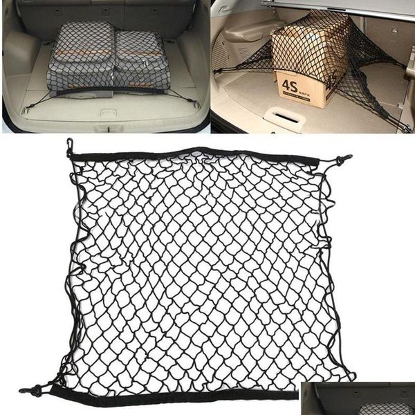 Organizador de carro Armazenamento 60 x 80 cm Tronco Lage Bag Carga Nylon Stretchable Malha Elástica Net Drop Delivery Mobiles Motocicletas Interior Dhzsp