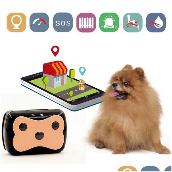 Auto GPS Zubehör Lange Standby Mini Haustier GSM Tracker Wasserdichtes Halsband für Hund Katze Geo-Zaun App Plattform Tracking Gerät Drop De Dhzpt