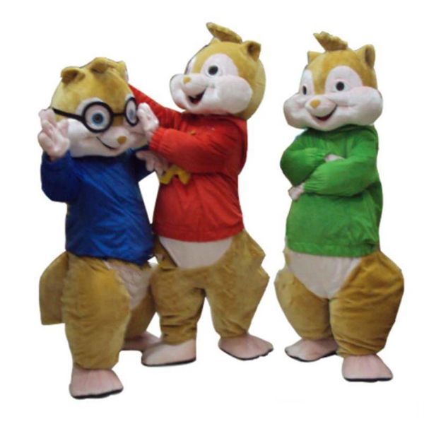 2019 Fabrika Satışları Alvin ve Chipmunks Maskot Kostümü Alvin Maskot Kostümü 256K