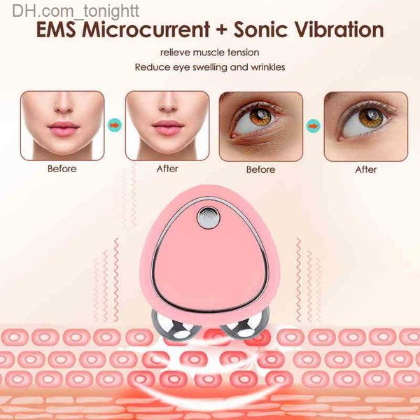 Apparecchiatura di bellezza Massaggiatore elettrico portatile per lifting facciale EMS Microcorrente Vibrazione sonica Lifting facciale Stringere i dispositivi di bellezza per massaggi 220510 Q230916