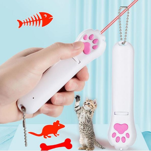 Brinquedos para gatos de estimação, multifuncional, laser infravermelho, carregamento usb, brinquedos interativos, engraçado, perseguição, gato, melhora o iq