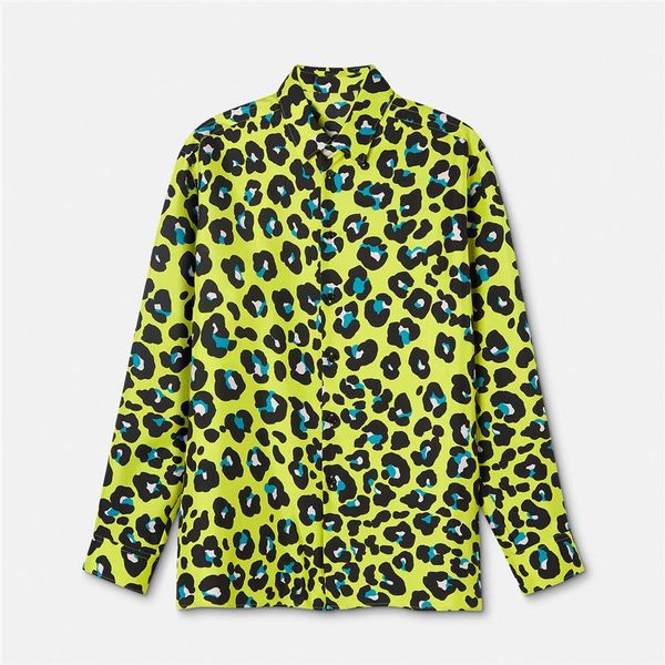 CAMICIA DAISY LEOPARD Camicie firmate da uomo Abbigliamento di marca Camicia elegante a maniche lunghe da uomo Stile Hip Hop Top in cotone di qualità 104076248u