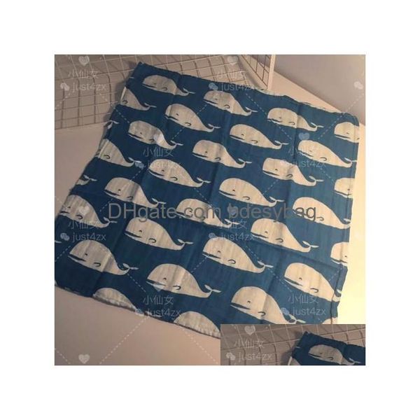 Accappatoio 58X58 cm Mussola di cotone Accappatoi per neonati Asciugamani Sciarpa Asciugamano per neonati Fazzoletto da bagno Alimentazione Viso Panno per il viso Pulire Goccia Deli Dhbqf