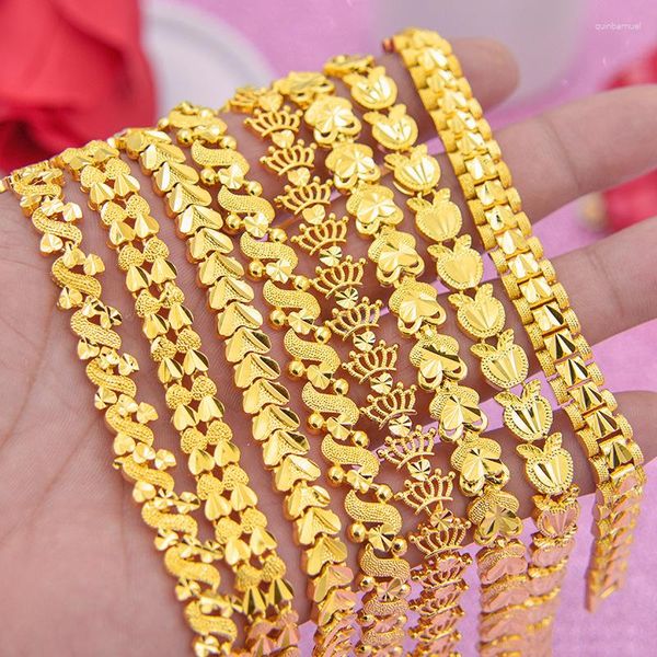 Link Armbanden Womens Hand Chain Vrouwelijke Groothandel Bijoux Goud Kleur Armband Voor Vrouwen Sieraden Mulheres Pulseira