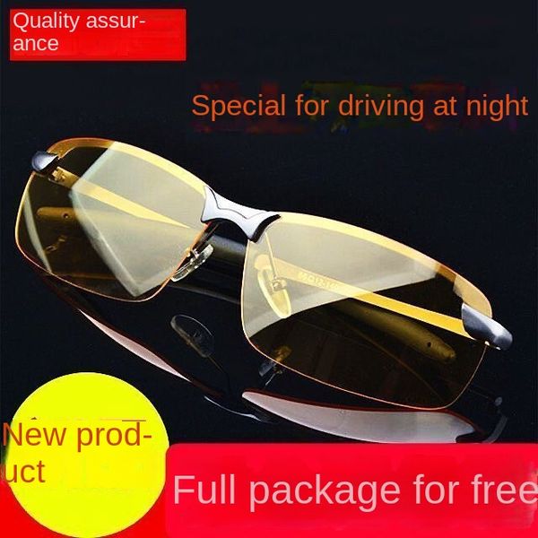 Óculos de visão noturna para motoristas, óculos especiais de alto brilho noturno, antirreflexo, dia e noite, óculos de direção polarizados de segurança