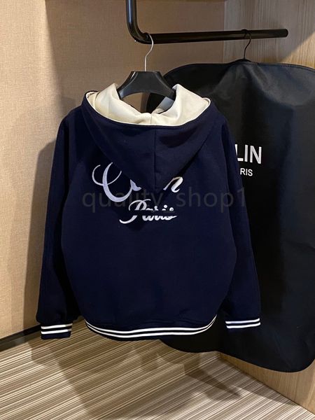 2023 Autunno Inverno nuove donne del progettista giacche moda di strada lettera ricamo cappotto con cappuccio femminile campus allentato uniforme da baseball casual taglia S-L