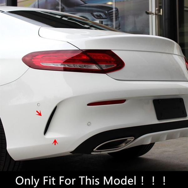 Araba Stil Arka Tampon Spoiler Her iki yan Canard Dekorasyon Kapağı Trim Mercedes Benz C Coupe C205 2015-2019280y