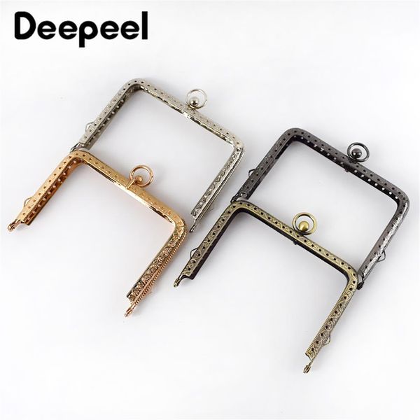 10pcs Deepeel 11 13cm kabartmalı metal kare çanta kolları dikiş braketleri çanta çerçeve öpücüğü toka bagaj donanımı diy aksesuarı 22032217