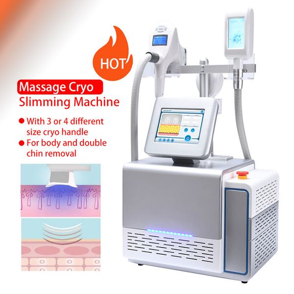 3 in 1 Cryolipolysis Body 360 Cryo Shape Rullo a vuoto a radiofrequenza Macchina dimagrante Forma del corpo Macchina dimagrante Doppio mento Maniglie di riduzione Tazze intercambiabili