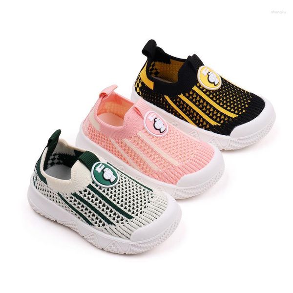 Scarpe per primi camminatori Suola in gomma per neonati antiscivolo e traspirante per bambini Ragazze Ragazzi Unisex Air Mesh Fondo morbido Sneaker sportiva per bambini