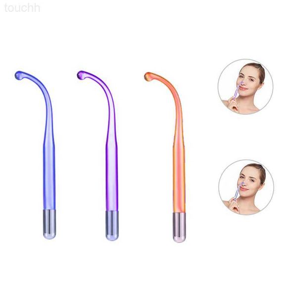 Scrubber elettrico per il viso Sostituisce la bacchetta HF Elettrodo a spirale Tubo di vetro Argon Violet Ray Neon Macchina per il viso ad alta frequenza Acne Cura della pelle Massaggio per il viso L230920