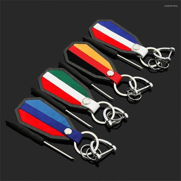 Chaveiros 1 pc bandeira nacional para homens luxo fibra de carbono camurça charme chaveiros ferradura fivela acessórios alemanha chaveiro