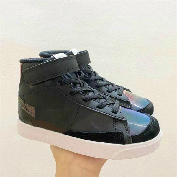 03 Crianças Blazers Sapatos Esportivos Mid 77 Vintage Tenha um Bom Jogo Meninos Meninas Childs SB Corte Gergelim Místico Marinha Hiper Rosa Iridescente Sne211l