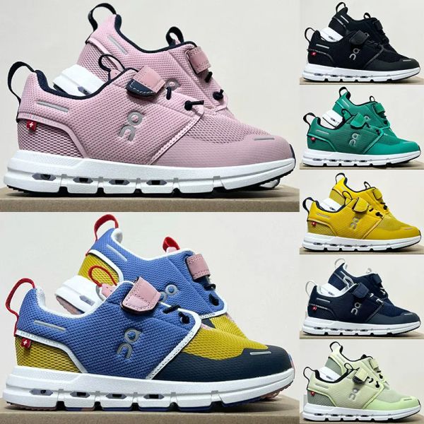 On Cloud Scarpe da bambino per neonati Scarpe da ginnastica in pelle di serpente in osso leggero Serpente Rosa Giallo PS GS TD Designer per ragazzi Bambino Grandi ragazzi Ragazze Scarpe da ginnastica per bambini