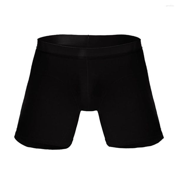 Cuecas moda masculina esportes boxer shorts longo respirável running wear perna multi-função confortável cor sólida briefs