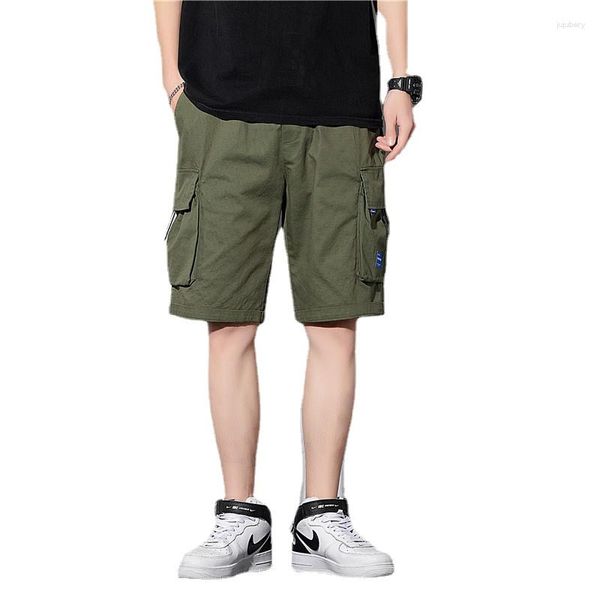 Shorts Masculinos 2023 M-4XL Moda Verão Casual Plus Fertilizante Macacão Tamanho Calças de Cinco Pontos