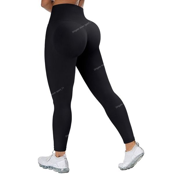 Booty leggings para fitness sem costura legging esporte mulher sólida push up leggings de cintura alta scrunch butt esporte yoga pant yogayoga calças